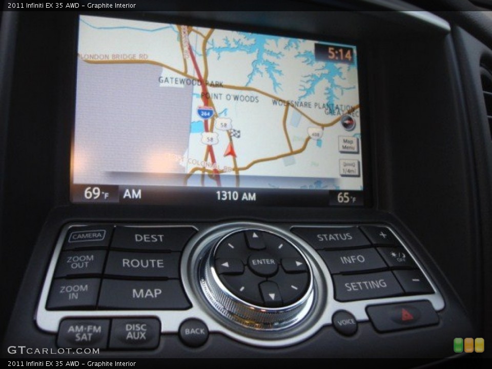 Graphite Interior Navigation for the 2011 Infiniti EX 35 AWD #75228645