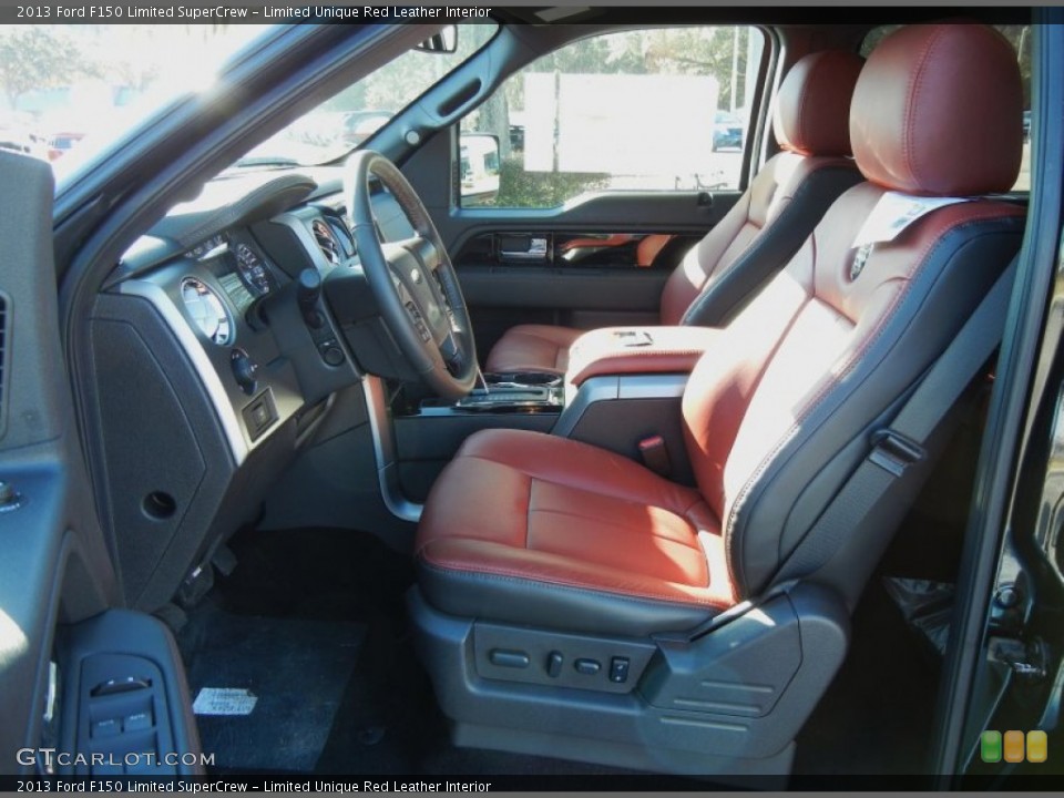 Limited Unique Red Leather Interior Front Seat for the 2013 Ford F150 Limited SuperCrew #75229224