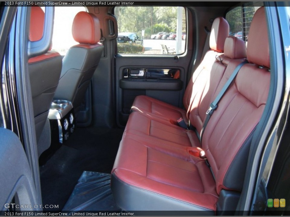 Limited Unique Red Leather Interior Rear Seat for the 2013 Ford F150 Limited SuperCrew #75229248
