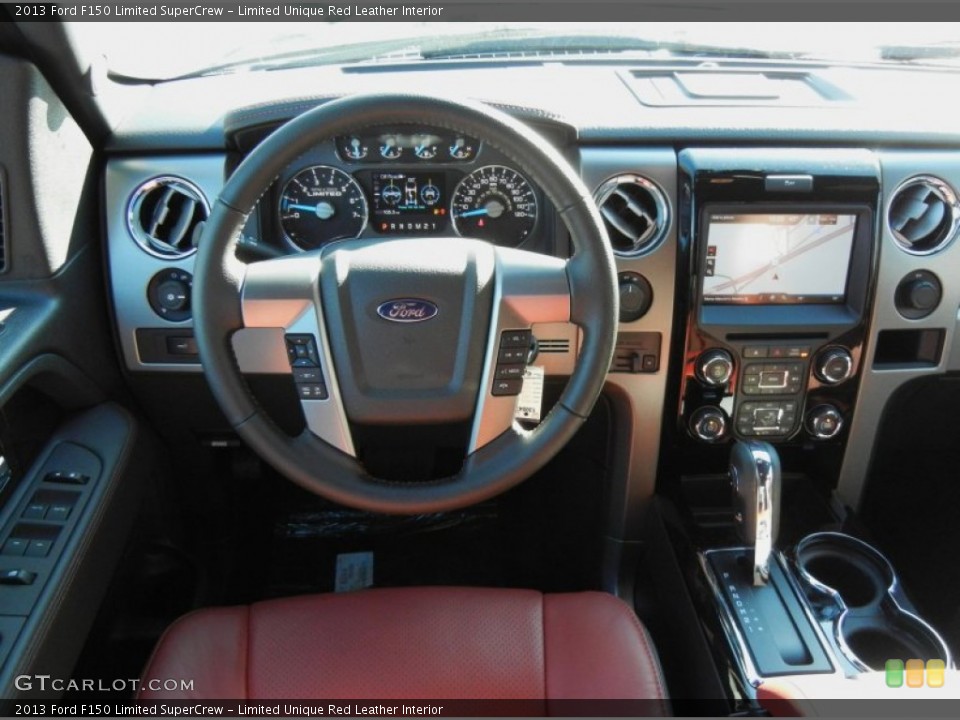 Limited Unique Red Leather Interior Dashboard for the 2013 Ford F150 Limited SuperCrew #75229311