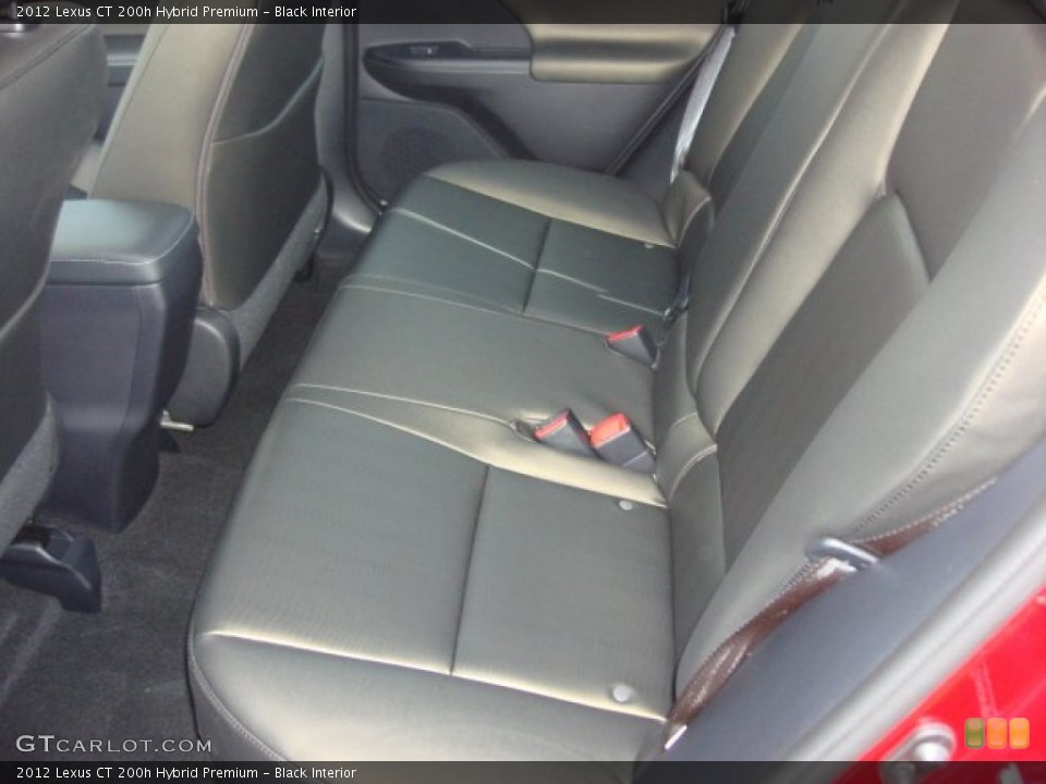 Black Interior Rear Seat for the 2012 Lexus CT 200h Hybrid Premium #75229371