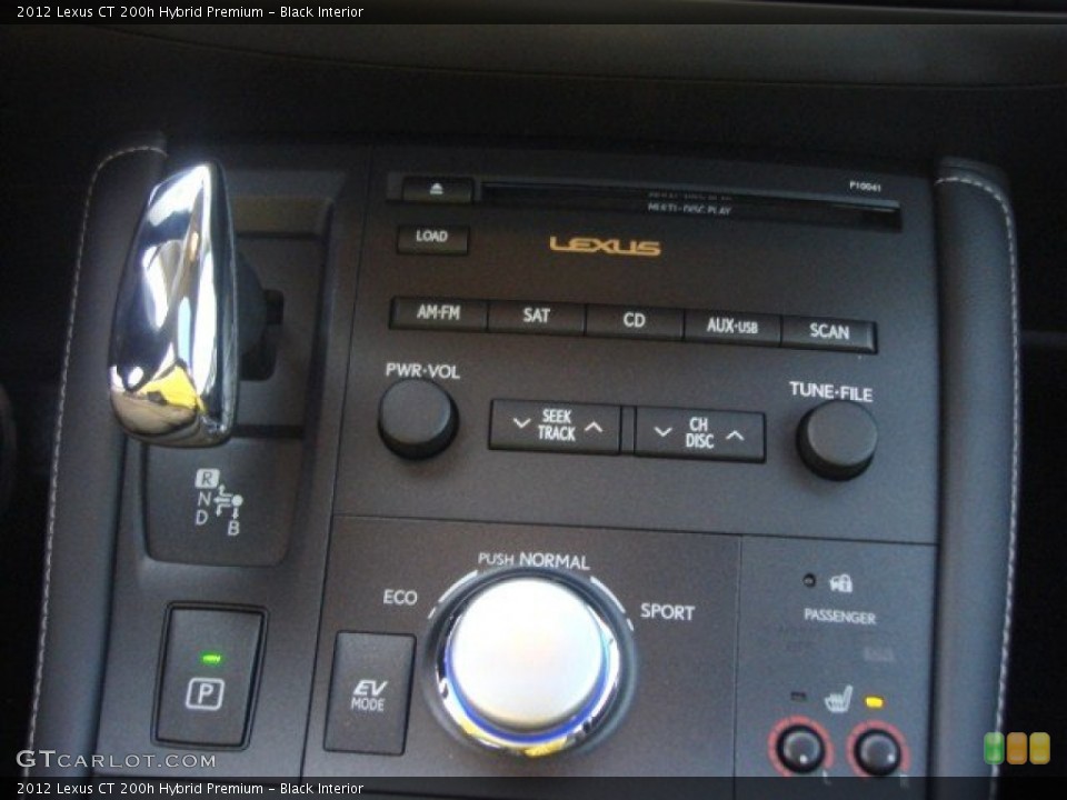 Black Interior Controls for the 2012 Lexus CT 200h Hybrid Premium #75229443