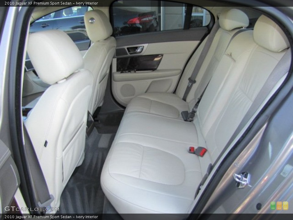 Ivory Interior Rear Seat for the 2010 Jaguar XF Premium Sport Sedan #75229637