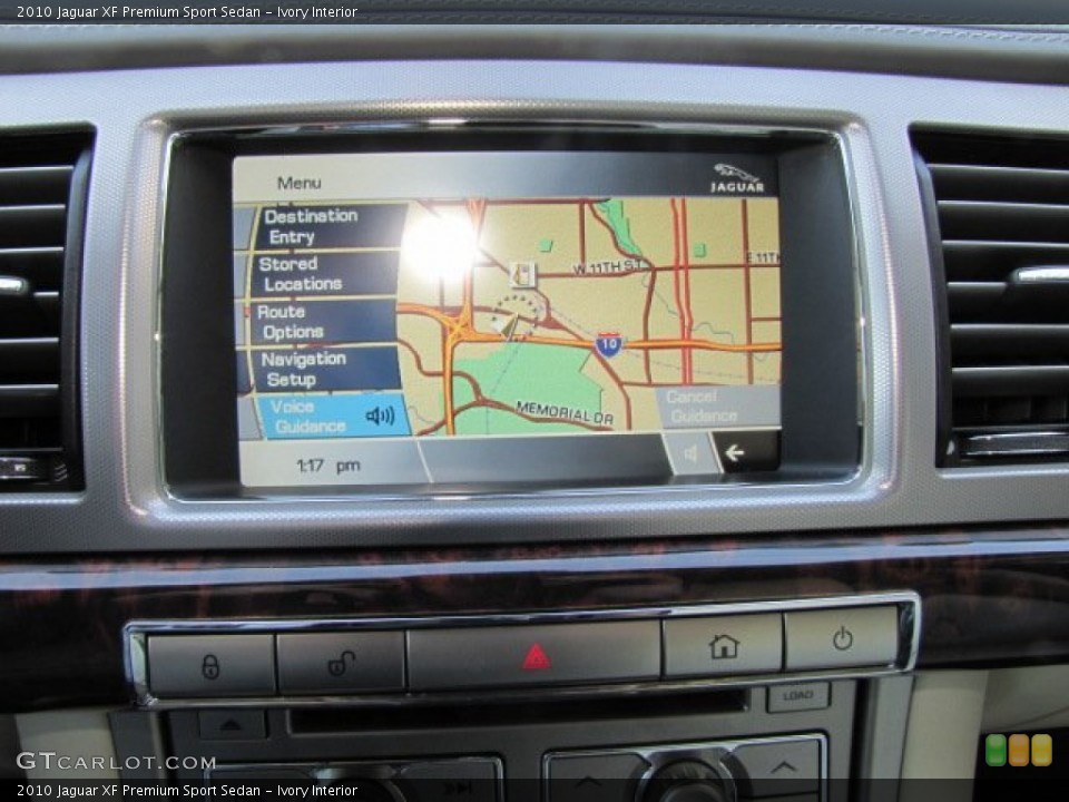 Ivory Interior Navigation for the 2010 Jaguar XF Premium Sport Sedan #75229959