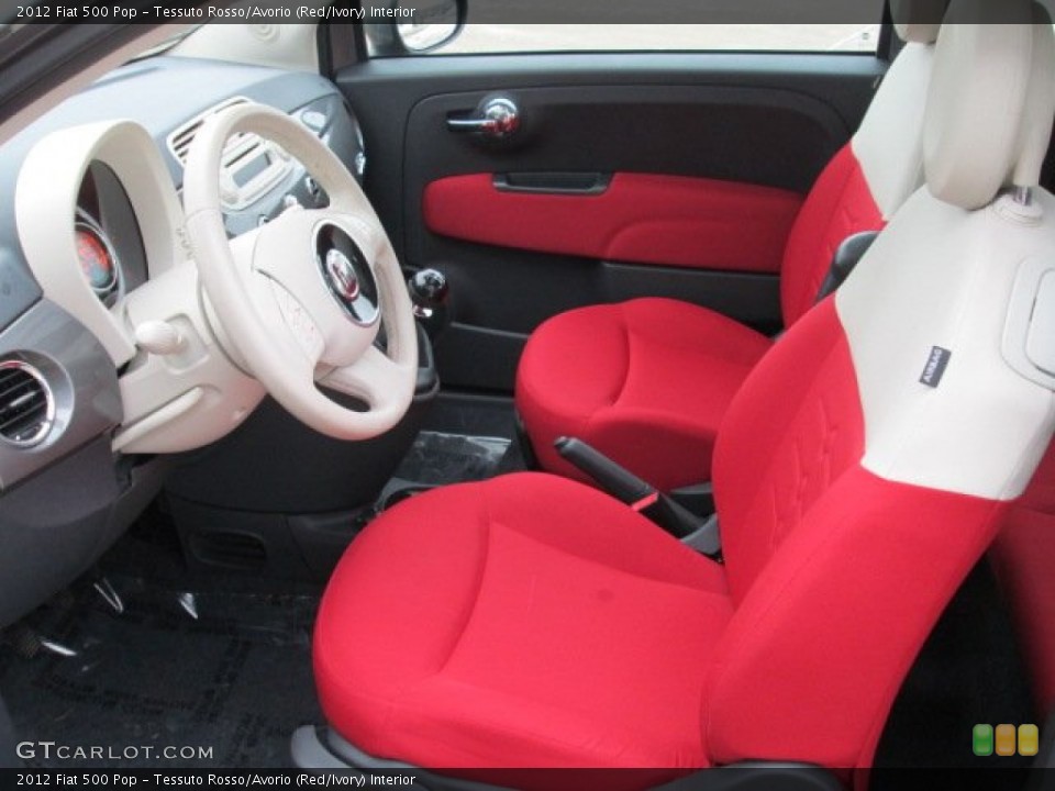 Tessuto Rosso/Avorio (Red/Ivory) Interior Front Seat for the 2012 Fiat 500 Pop #75231471