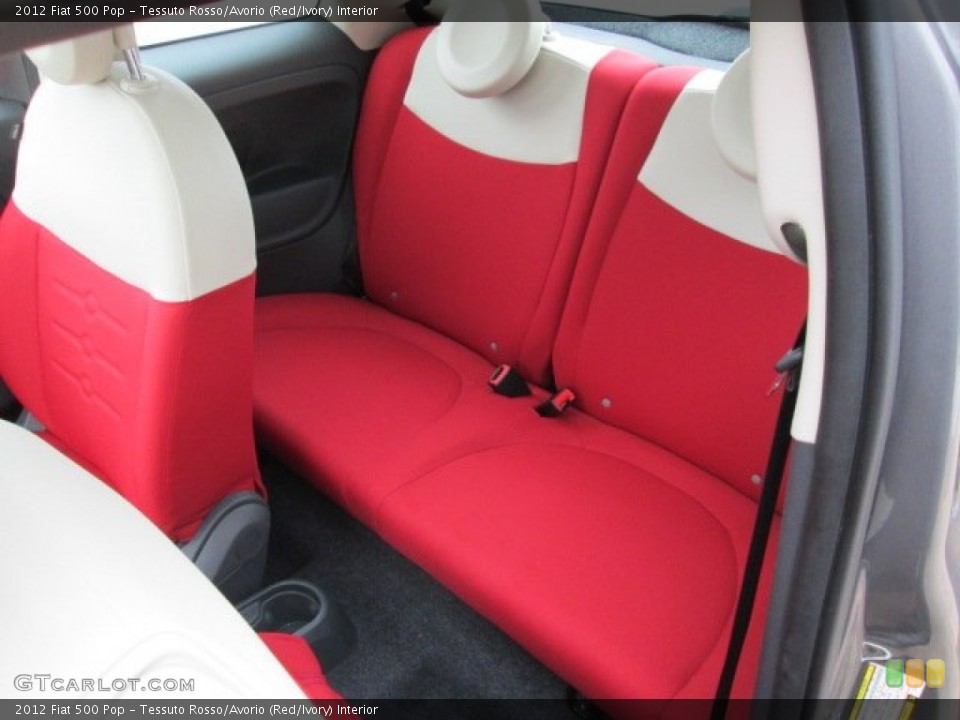 Tessuto Rosso/Avorio (Red/Ivory) Interior Rear Seat for the 2012 Fiat 500 Pop #75231484