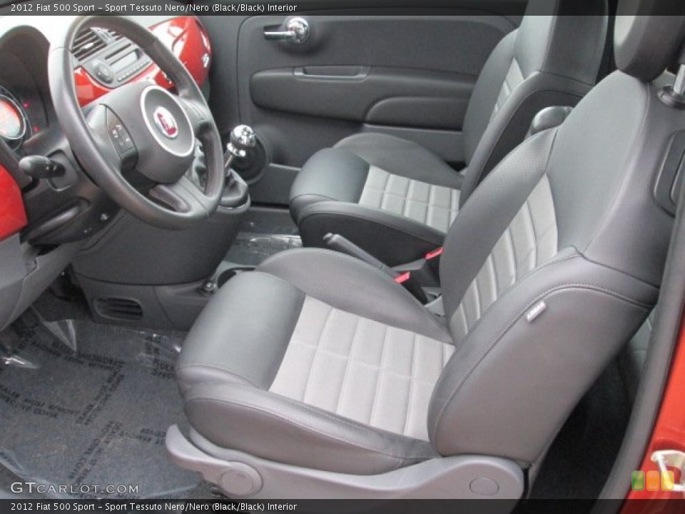Sport Tessuto Nero/Nero (Black/Black) Interior Front Seat for the 2012 Fiat 500 Sport #75232690