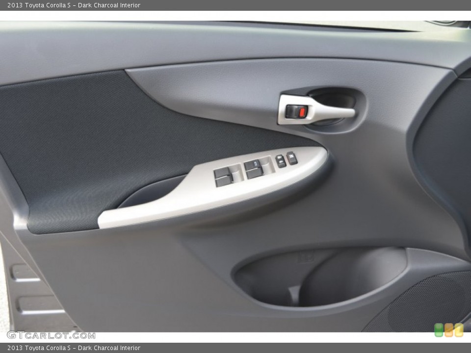 Dark Charcoal Interior Door Panel for the 2013 Toyota Corolla S #75234576