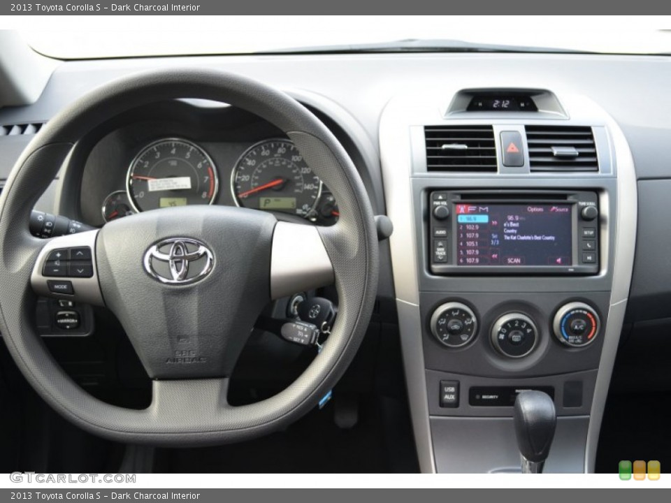 Dark Charcoal Interior Dashboard for the 2013 Toyota Corolla S #75234812
