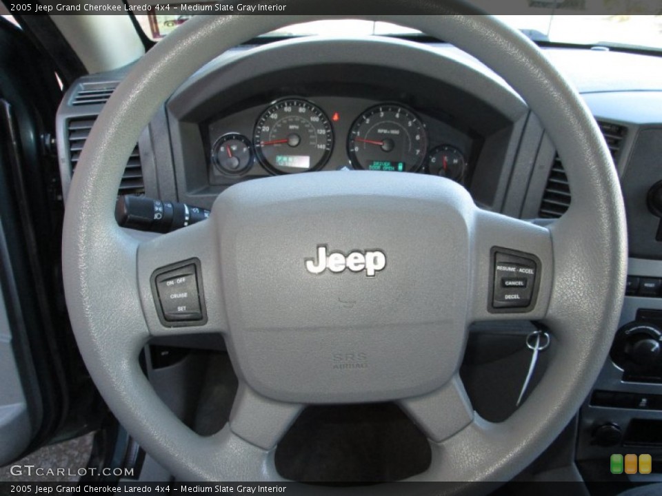Medium Slate Gray Interior Steering Wheel for the 2005 Jeep Grand Cherokee Laredo 4x4 #75234919