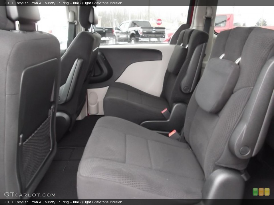 Black/Light Graystone Interior Rear Seat for the 2013 Chrysler Town & Country Touring #75235116