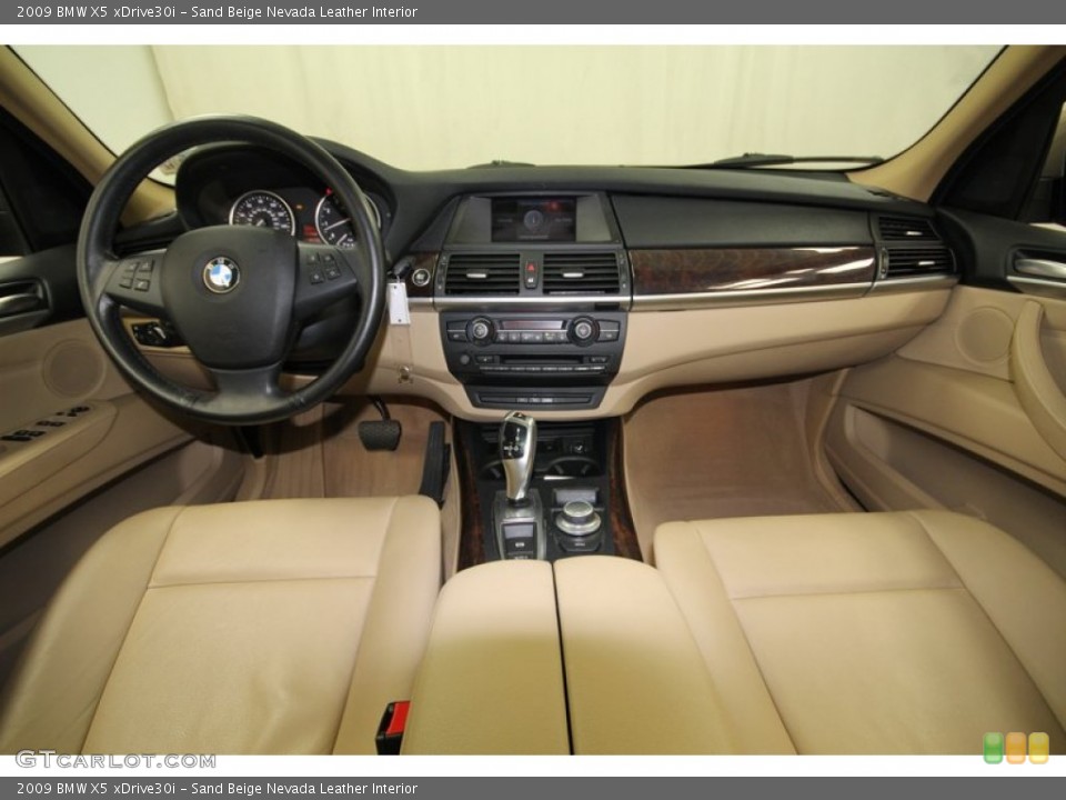 Sand Beige Nevada Leather Interior Dashboard for the 2009 BMW X5 xDrive30i #75235371