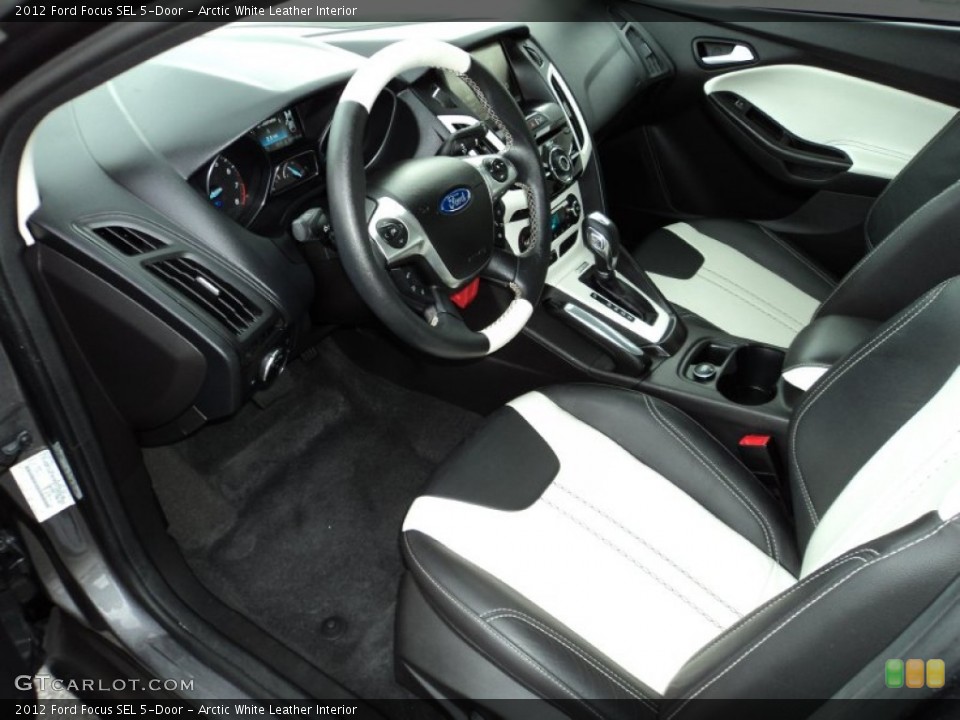 Arctic White Leather Interior Prime Interior for the 2012 Ford Focus SEL 5-Door #75236832