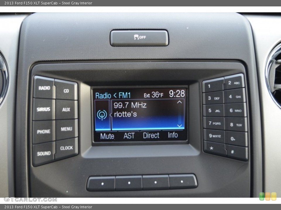Steel Gray Interior Controls for the 2013 Ford F150 XLT SuperCab #75237018