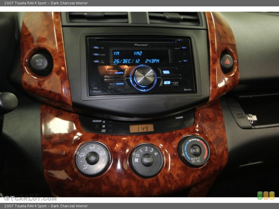 Dark Charcoal Interior Controls for the 2007 Toyota RAV4 Sport #75237243
