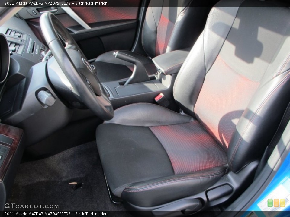 Black/Red Interior Front Seat for the 2011 Mazda MAZDA3 MAZDASPEED3 #75239493
