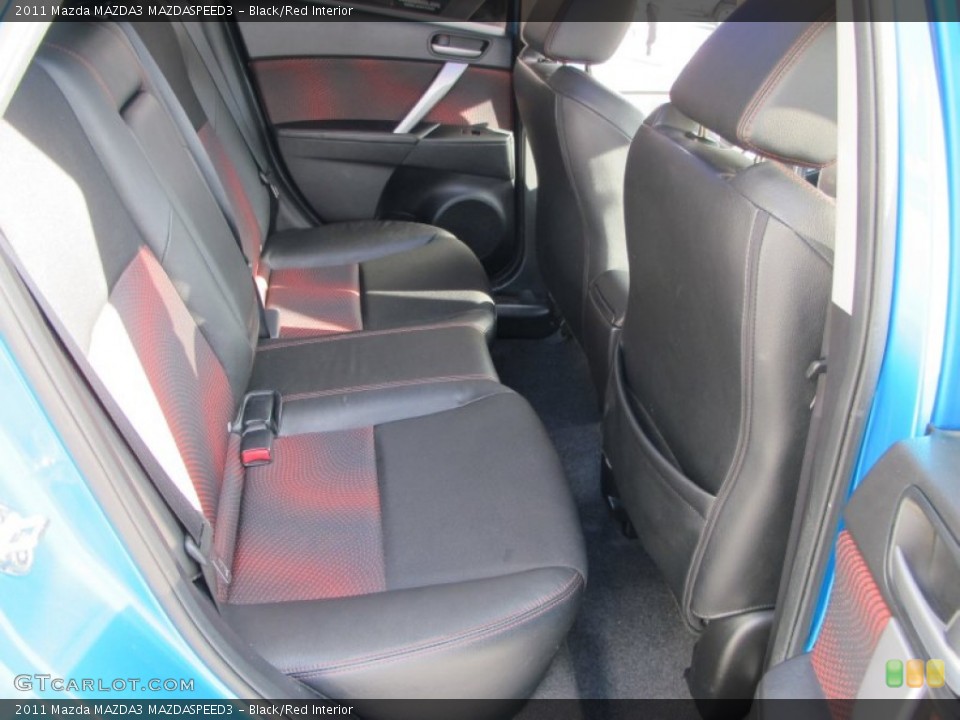 Black/Red Interior Rear Seat for the 2011 Mazda MAZDA3 MAZDASPEED3 #75239543