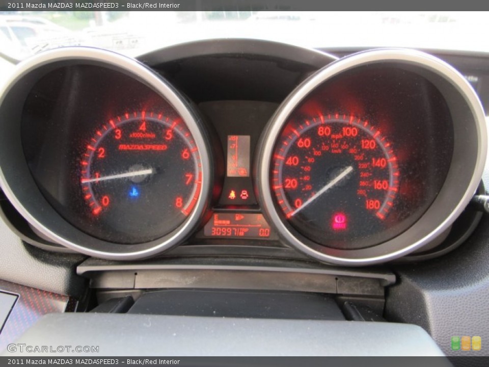 Black/Red Interior Gauges for the 2011 Mazda MAZDA3 MAZDASPEED3 #75239730