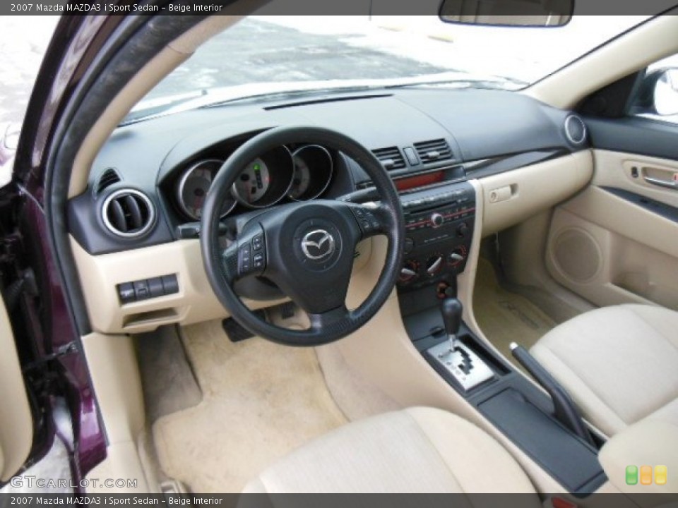 Beige Interior Photo for the 2007 Mazda MAZDA3 i Sport Sedan #75240485