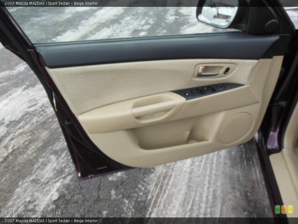 Beige Interior Door Panel for the 2007 Mazda MAZDA3 i Sport Sedan #75240525