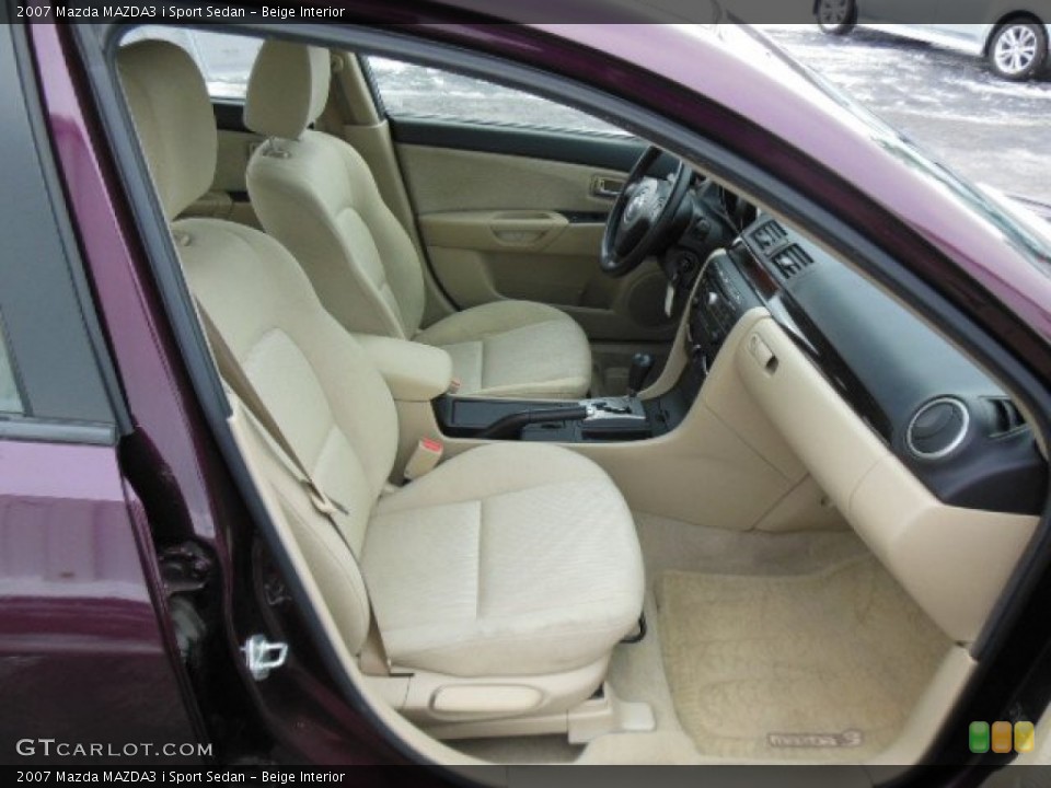Beige Interior Front Seat for the 2007 Mazda MAZDA3 i Sport Sedan #75240624