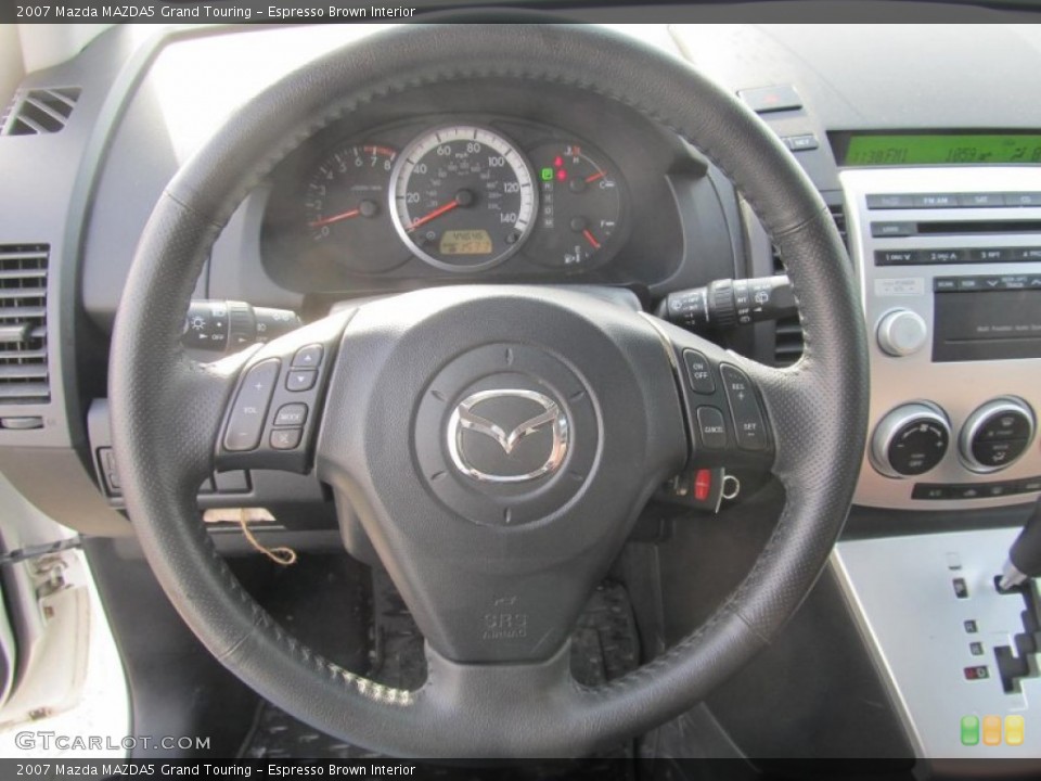 Espresso Brown Interior Steering Wheel for the 2007 Mazda MAZDA5 Grand Touring #75241683