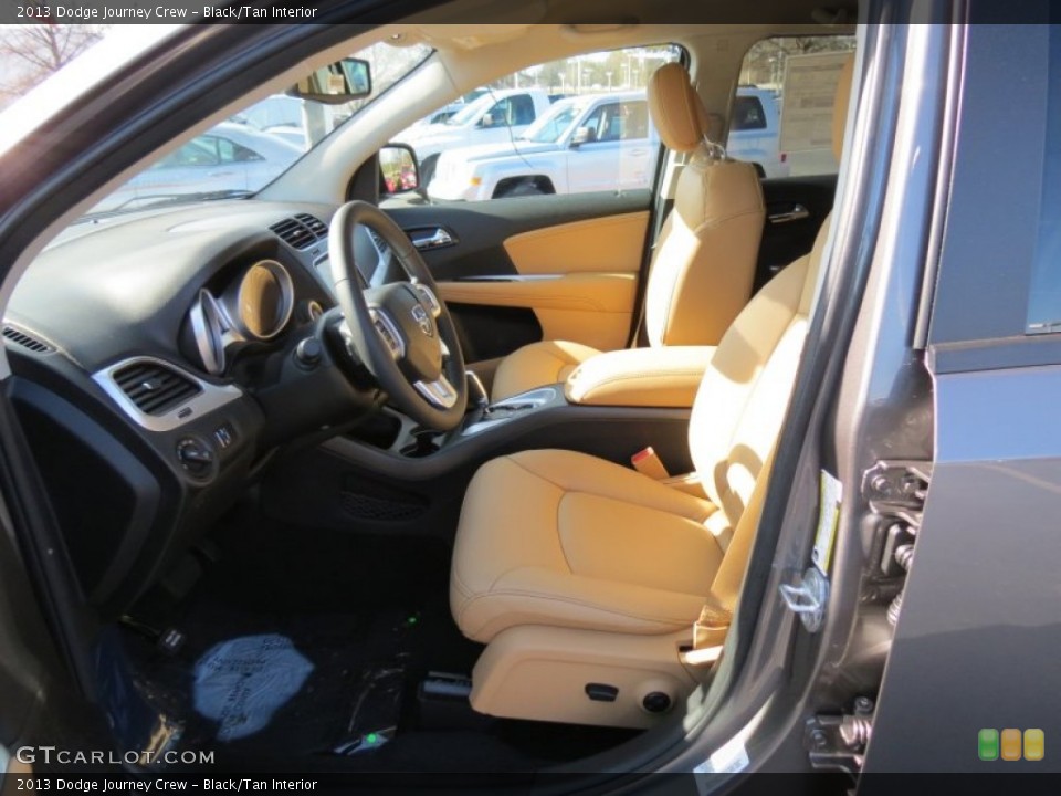 Black/Tan Interior Front Seat for the 2013 Dodge Journey Crew #75241779