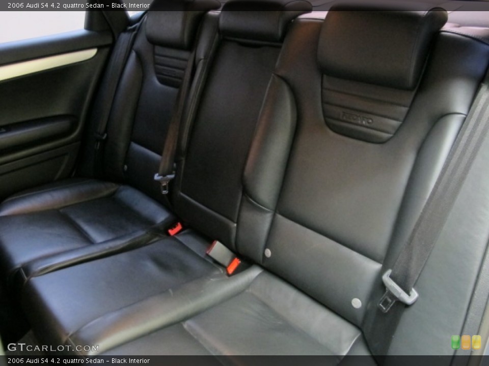 Black Interior Rear Seat for the 2006 Audi S4 4.2 quattro Sedan #75242370