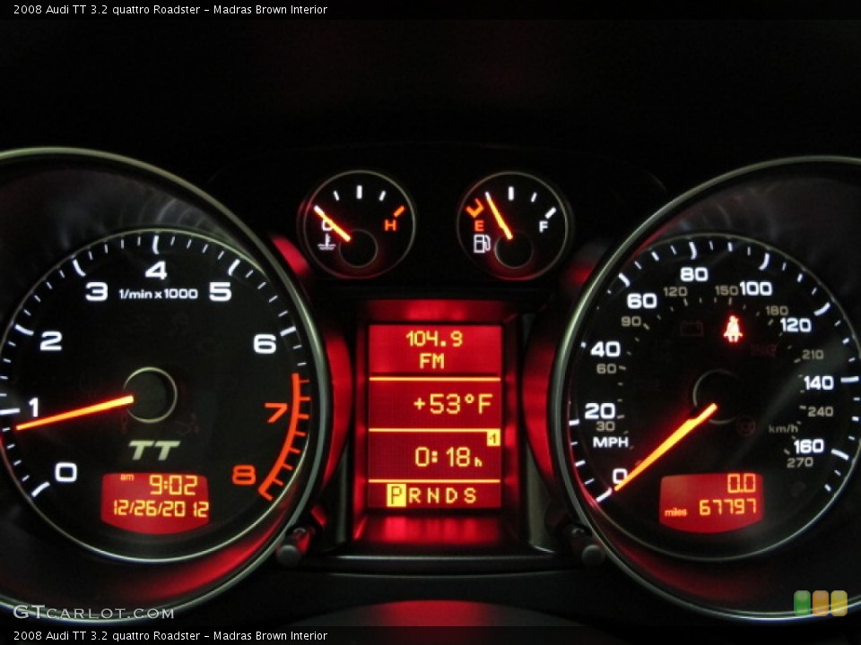 Madras Brown Interior Gauges for the 2008 Audi TT 3.2 quattro Roadster #75242995