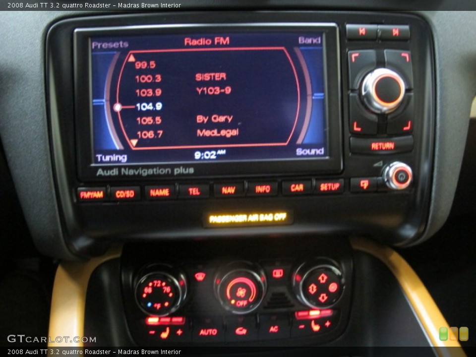 Madras Brown Interior Controls for the 2008 Audi TT 3.2 quattro Roadster #75243034