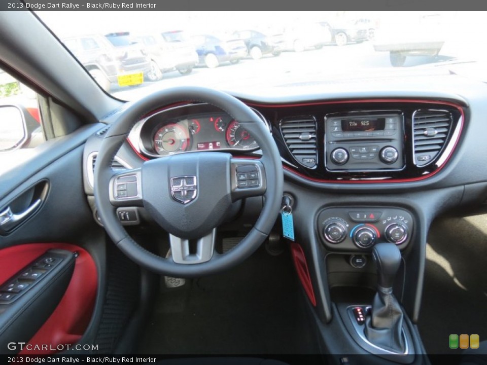Black/Ruby Red Interior Dashboard for the 2013 Dodge Dart Rallye #75243087