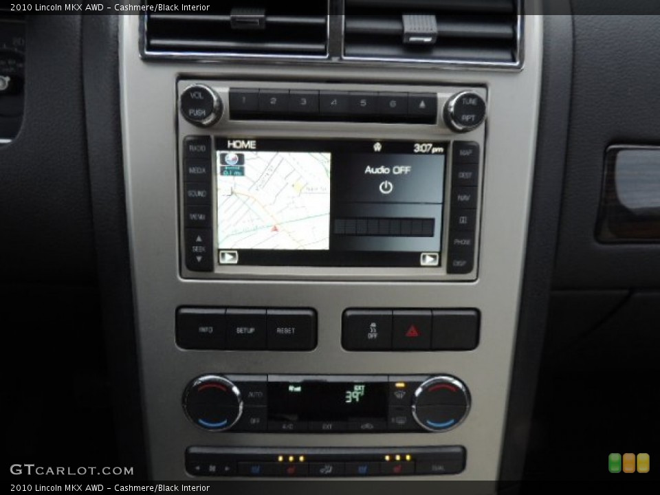 Cashmere/Black Interior Controls for the 2010 Lincoln MKX AWD #75245215