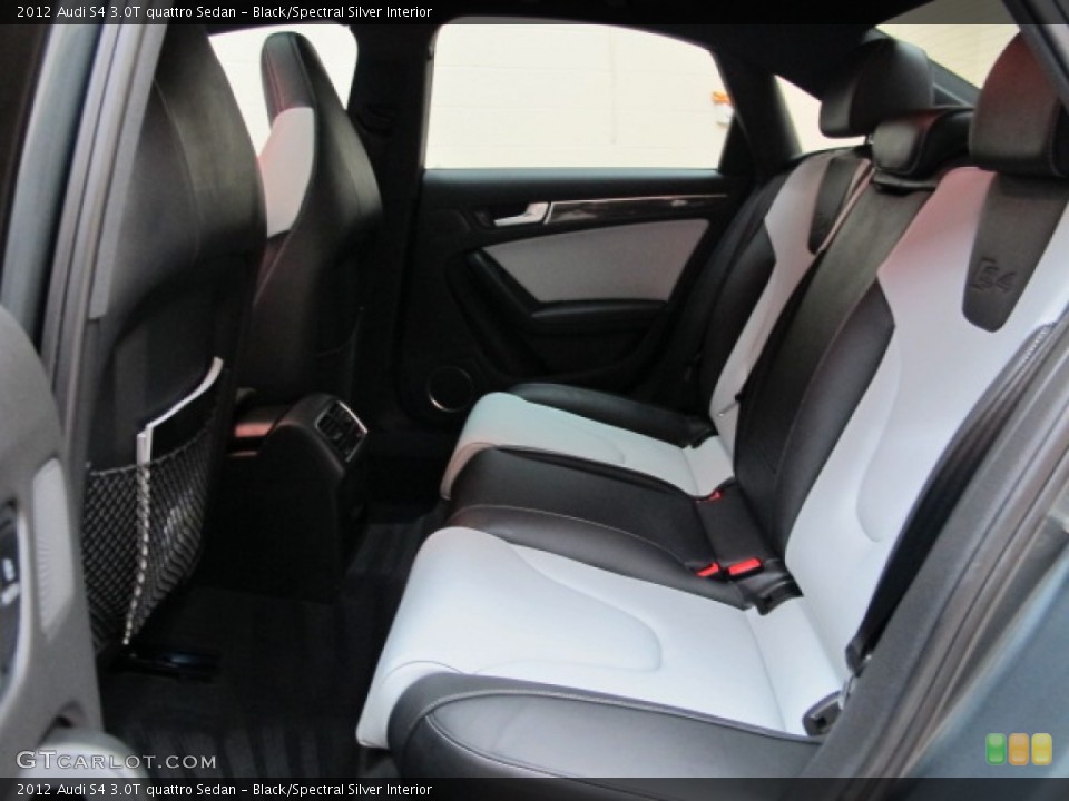 Black/Spectral Silver Interior Rear Seat for the 2012 Audi S4 3.0T quattro Sedan #75247222