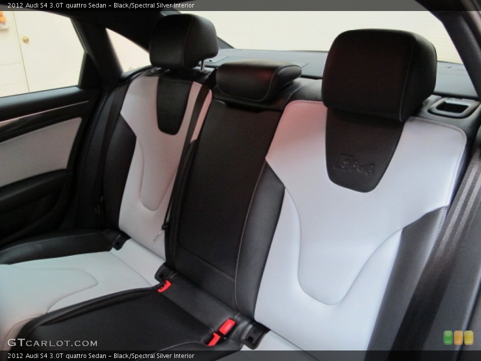 Black/Spectral Silver Interior Rear Seat for the 2012 Audi S4 3.0T quattro Sedan #75247240