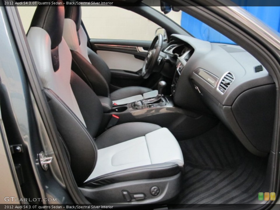 Black/Spectral Silver Interior Front Seat for the 2012 Audi S4 3.0T quattro Sedan #75247305