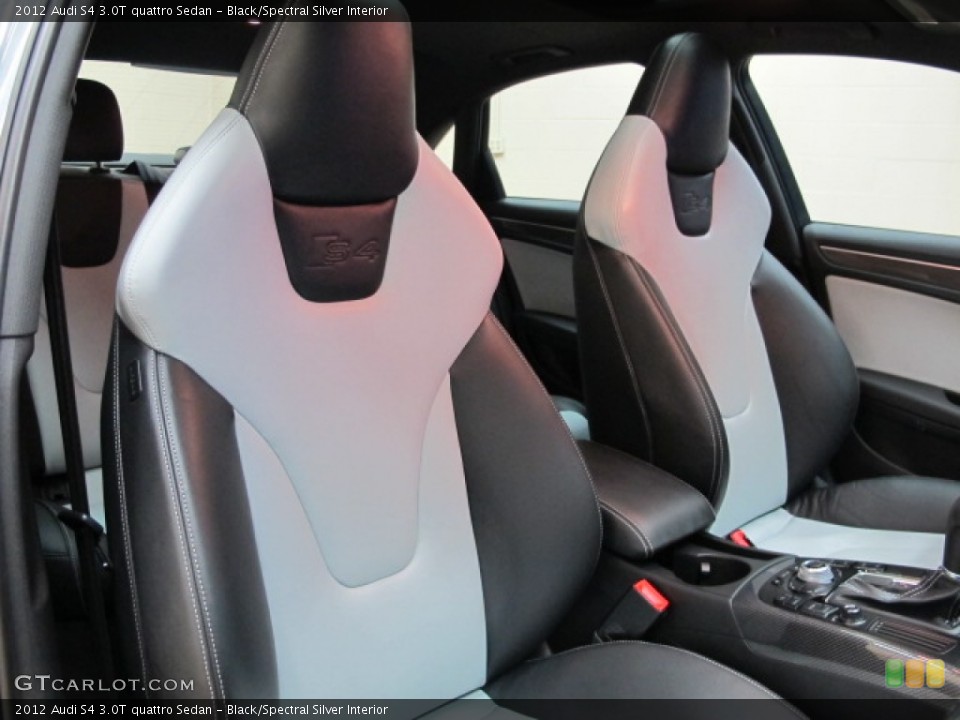 Black/Spectral Silver Interior Front Seat for the 2012 Audi S4 3.0T quattro Sedan #75247320