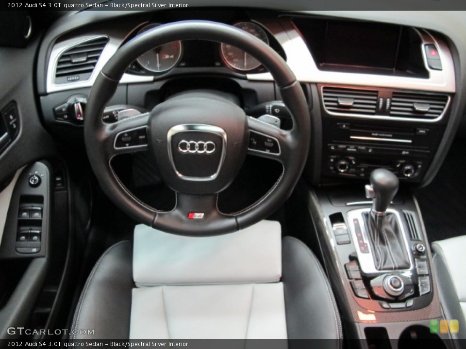 Black/Spectral Silver Interior Dashboard for the 2012 Audi S4 3.0T quattro Sedan #75247338