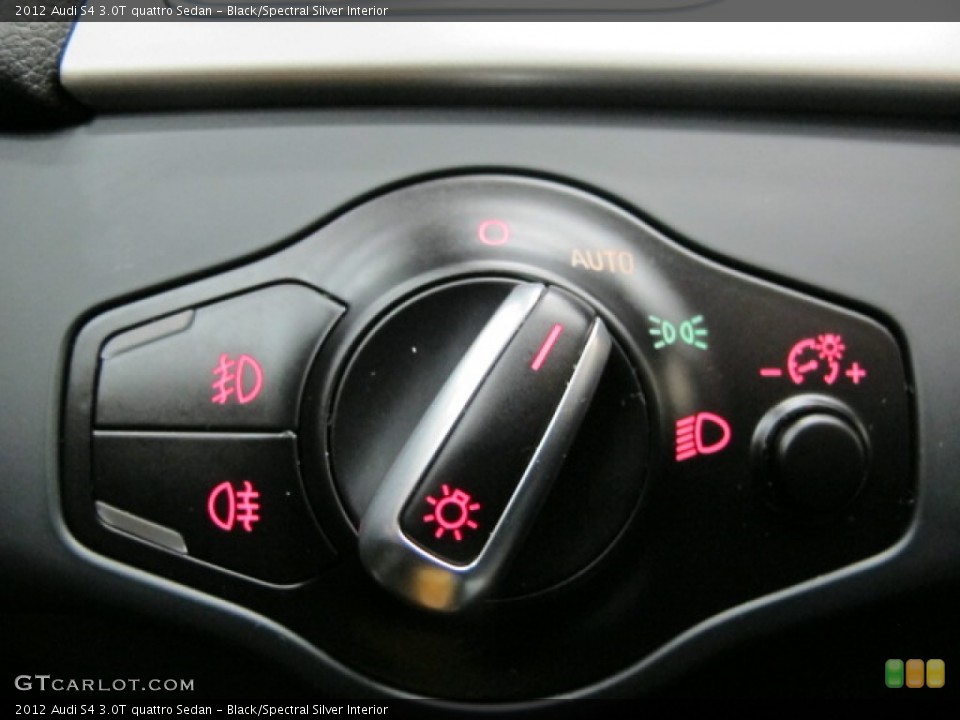 Black/Spectral Silver Interior Controls for the 2012 Audi S4 3.0T quattro Sedan #75247581