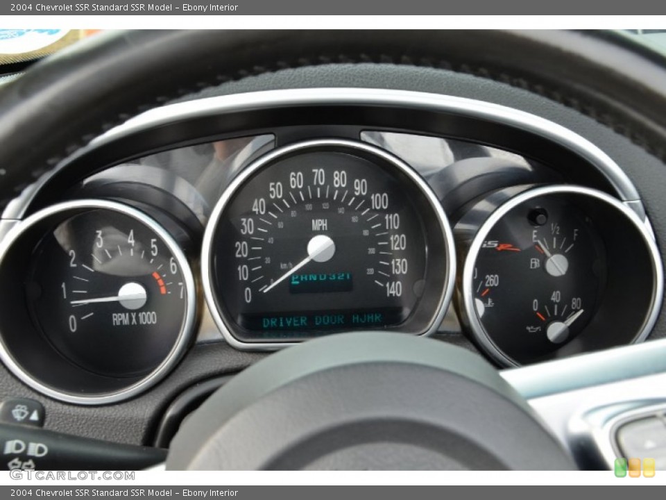 Ebony Interior Gauges for the 2004 Chevrolet SSR  #75253165