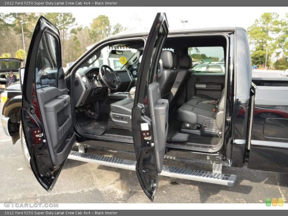 Black Interior Photo for the 2012 Ford F250 Super Duty Lariat Crew Cab 4x4 #75256648