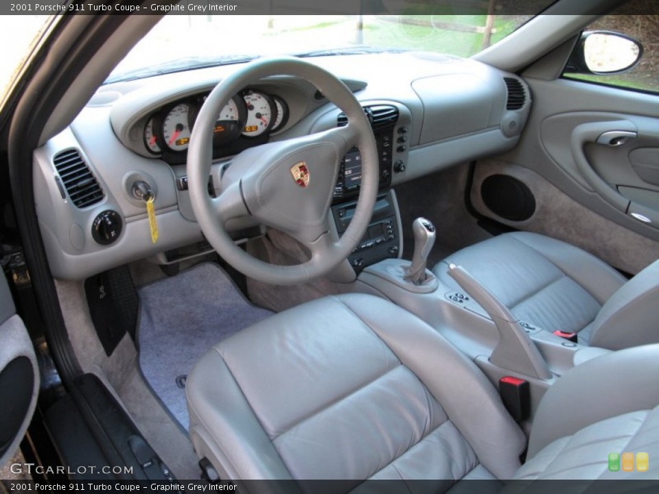 Graphite Grey Interior Prime Interior for the 2001 Porsche 911 Turbo Coupe #75261417