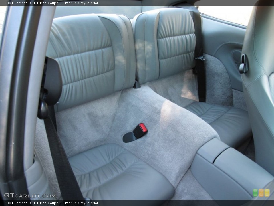 Graphite Grey Interior Rear Seat for the 2001 Porsche 911 Turbo Coupe #75261543