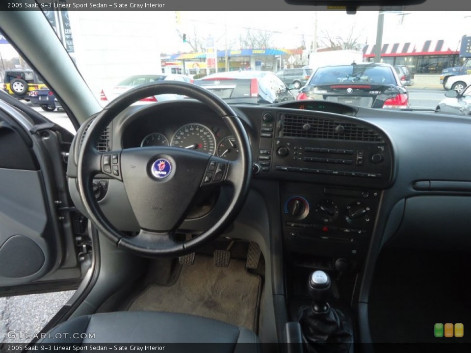 Slate Gray Interior Dashboard for the 2005 Saab 9-3 Linear Sport Sedan #75261780