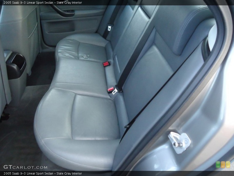 Slate Gray Interior Rear Seat for the 2005 Saab 9-3 Linear Sport Sedan #75261930
