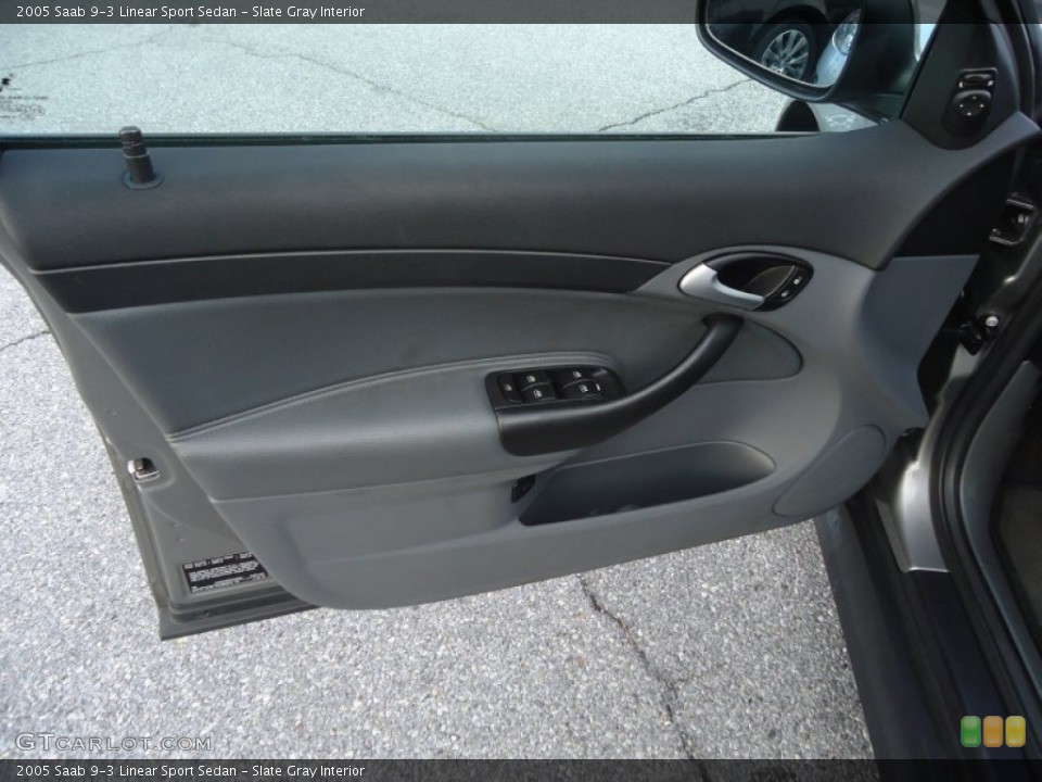 Slate Gray Interior Door Panel for the 2005 Saab 9-3 Linear Sport Sedan #75261948
