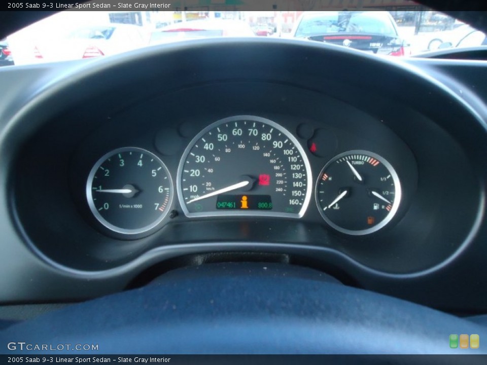 Slate Gray Interior Gauges for the 2005 Saab 9-3 Linear Sport Sedan #75262104