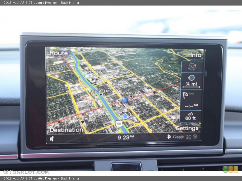 Black Interior Navigation for the 2013 Audi A7 3.0T quattro Prestige #75262500