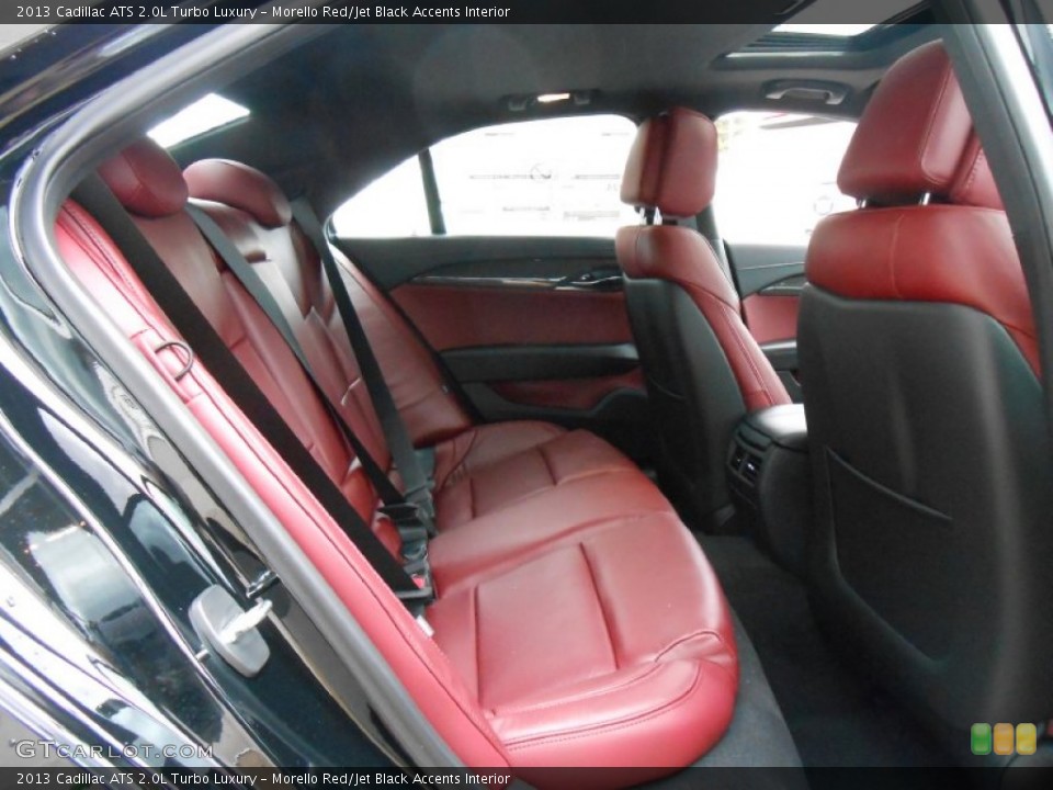 Morello Red/Jet Black Accents Interior Rear Seat for the 2013 Cadillac ATS 2.0L Turbo Luxury #75264109