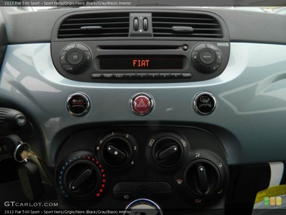 Sport Nero/Grigio/Nero (Black/Gray/Black) Interior Controls for the 2013 Fiat 500 Sport #75265929
