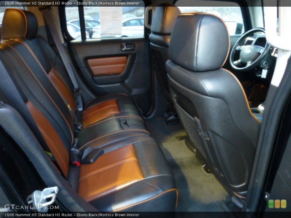 Ebony Black/Morroco Brown Interior Rear Seat for the 2006 Hummer H3  #75266145